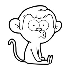 cartoon hooting monkey