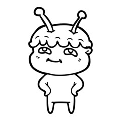 friendly cartoon spaceman