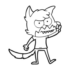 cartoon grinning fox
