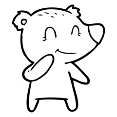 smiling polar bear cartoon