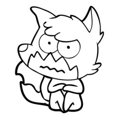cartoon annoyed fox