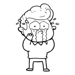cartoon crying man