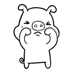 cartoon grumpy pig