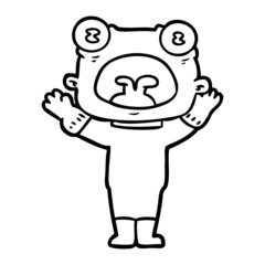 cartoon weird alien communicating