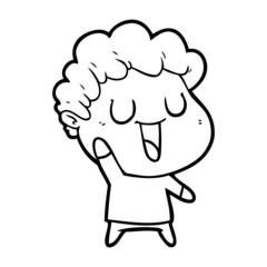 laughing cartoon man
