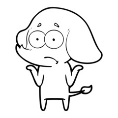 cartoon unsure elephant
