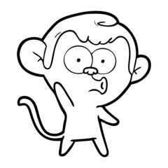 cartoon hooting monkey