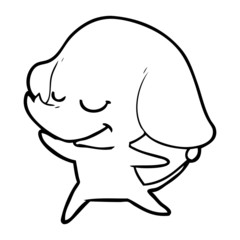 cartoon smiling elephant