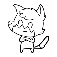 cartoon friendly fox
