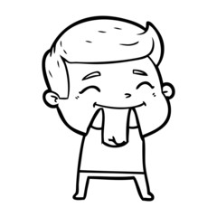 happy cartoon man