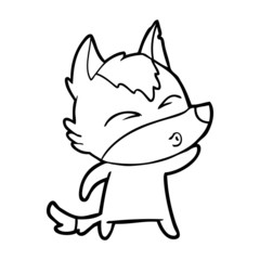 cartoon wolf whistling