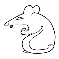sly cartoon rat