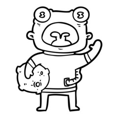 cartoon weird alien communicating