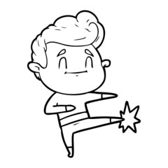 Obraz premium happy cartoon man