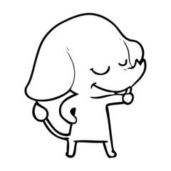 cartoon smiling elephant