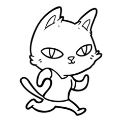 cartoon cat running