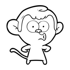 cartoon hooting monkey