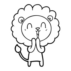 laughing lion cartoon