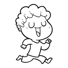 laughing cartoon man