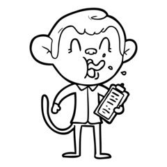 crazy cartoon monkey manager