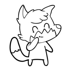 cartoon friendly fox