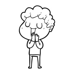 laughing cartoon man