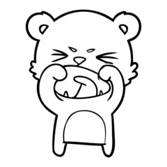 angry cartoon bear