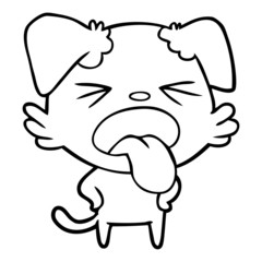 cartoon disgusted dog