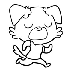 cartoon dog jogging