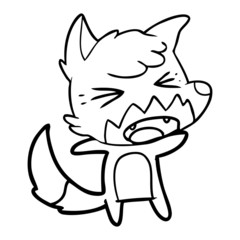 angry cartoon fox