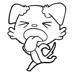cartoon running dog