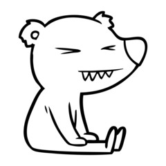 angry polar bear cartoon