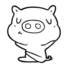 cartoon content pig