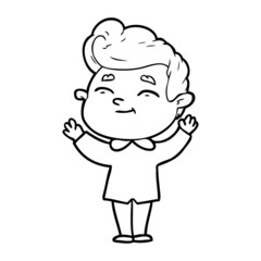 Obraz premium happy cartoon man