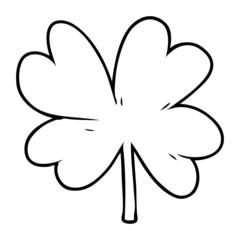 cartoon four leaf clover