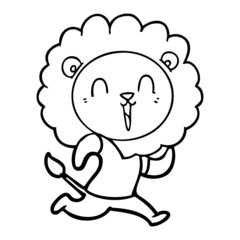laughing lion cartoon
