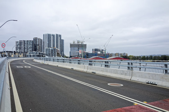 Bennelong Bridge Parramatta River Rhodes To Wentworth Point Sydney Australia