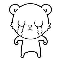 crying cartoon bear