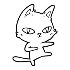 Obraz na płótnie Canvas cartoon cat dancing