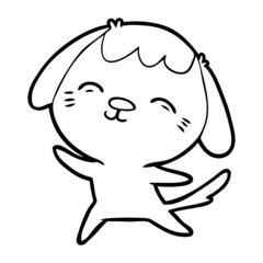 Obraz premium happy cartoon dog