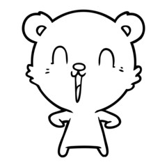 happy cartoon polar bear