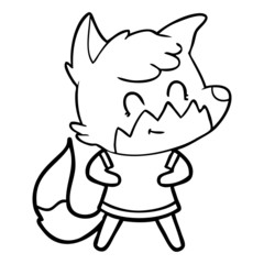 cartoon happy fox