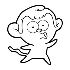 cartoon surprised monkey
