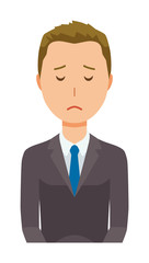 Young businessmen apologize