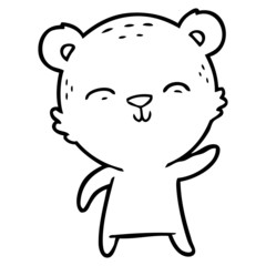 happy cartoon bear