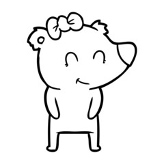 female polar bear cartoon