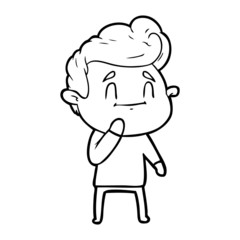 happy cartoon man