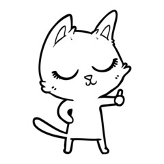 calm cartoon cat