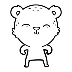 happy cartoon bear