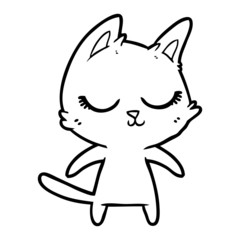 calm cartoon cat